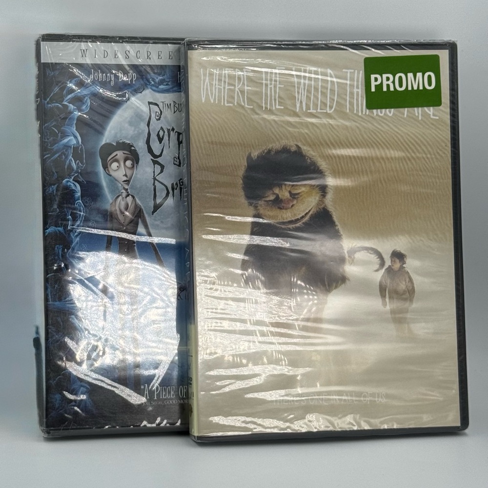 2 Sealed DVDs Where The Wild Things Are and Corpse Bride